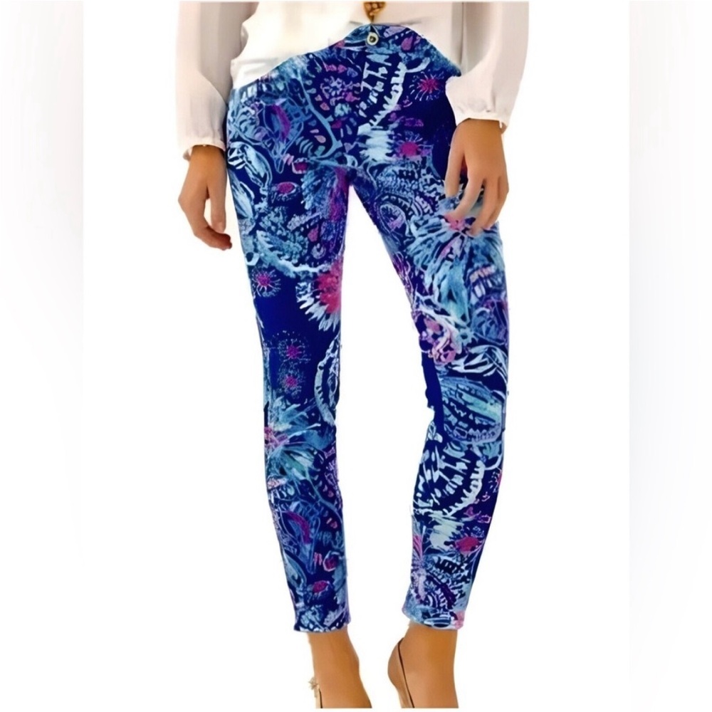 Lilly Pulitzer Keliani Stretch Pant Deep Indigo Gypsea Girl 2
